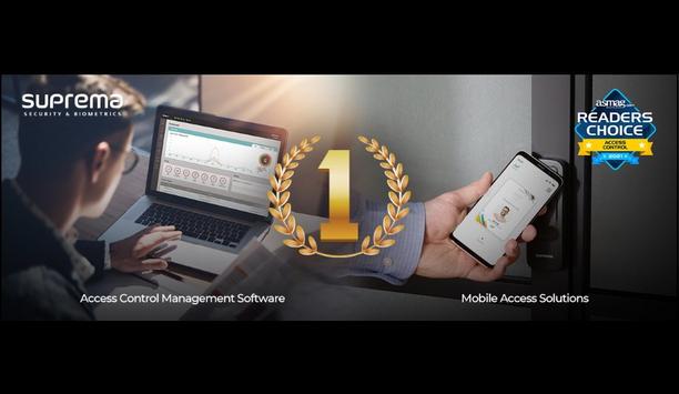 Suprema rated as the top brand for access control management software and mobile access solution