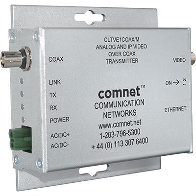 ComNet CLTVE1COAX/M Telemetry transmitters and controllers ComNet introduces IP + analogue video over COAX