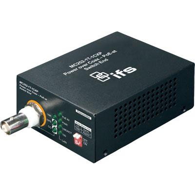 IFS MC252-1P-1CX Fibre optics, telemetry receivers, transmitters, transceivers IFS MC252-1P-1CX power over coax media converter