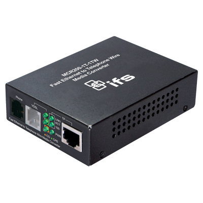 IFS MCR200-1T-1TW Fibre optics, telemetry receivers, transmitters, transceivers IFS MCR200-1T-1TW ethernet over telephone wire media converter