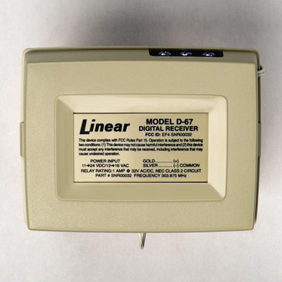 Linear D-67 Access control system accessory Linear D-67 1-channel receiver