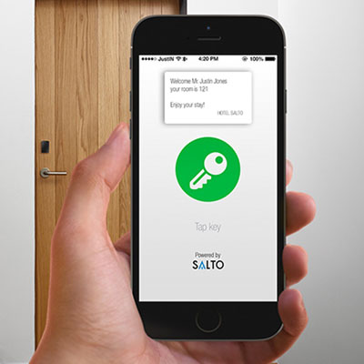SALTO JustIN Mobile Key Access control software SALTO JustIN mobile app – your smartphone hotel room key