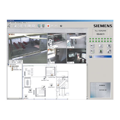 Vanderbilt SISTORE MX NVS Server CCTV software Network video recording with Siemens SISTORE MX NVS - intuitive software, complete functionality