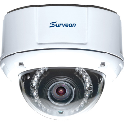 Surveon CAM4471 IP Dome camera Surveon CAM4471 3 MP cameras extend real-time performance to 3 megapixel at 30 FPS