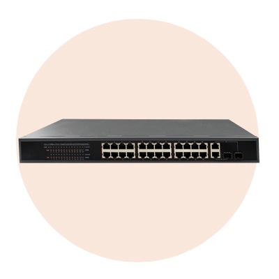Hanwha Techwin SWT-P-242-360 CCTV switcher Hanwha Techwin America SWT-P-242-360 24 Port PoE Switch