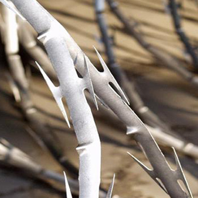 Allied Tube & Conduit Detainer Hook Barb Intruder detector Allied Tube and Conduit Razor Ribbon® barbed tape products