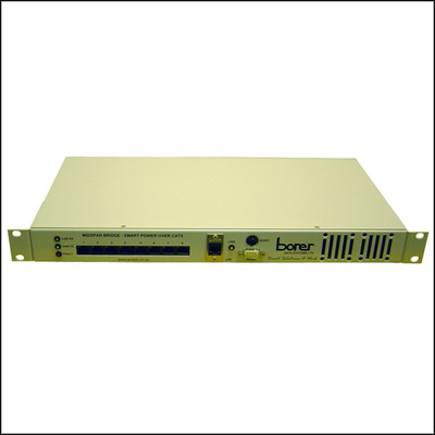 Borer Midspan Bridge Access control controller Borer Data Systems introduce the 8 port midspan bridge – Intelligent power delivery over CAT5e cable