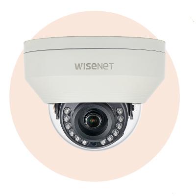 Hanwha Techwin HCV-7010R Dome camera Hanwha Techwin America HCV-7010R QHD (4MP) Analog Vandal-Resistant IR Dome Camera