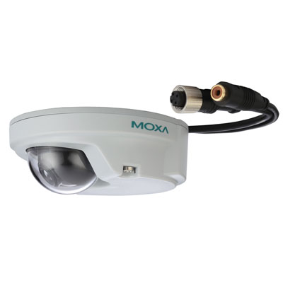 MOXA VPort P06-1MP-M12 IP Dome camera The world’s first fanless mini dome IP cameras with EN 50155 certification and wide operating temperature