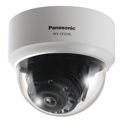 Panasonic WV-CF304L Dome camera Panasonic WV-CF304L day/night fixed IR dome camera with 650TVL resolution