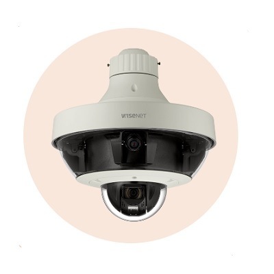 Hanwha Techwin PNM-9320VQP IP camera Hanwha Techwin America PNM-9320VQP 10MP to 22MP Multi-directional PTZ Network Camera