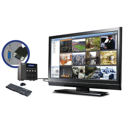 QNAP VS-4012 Pro Network Video Recorder (NVR) QNAP VS-4012 Pro network video recorder with multi-server monitoring