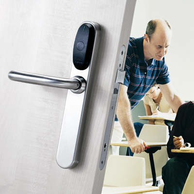 SALTO AMOK electronic escutcheon Electronic locking device Fast lockdown AMOK electronic escutcheon for educational institutions