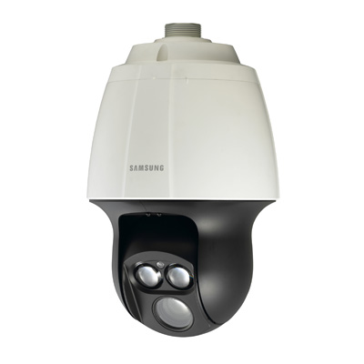 Hanwha Techwin America SCP-2370RH Dome camera Hanwha Techwin America SCP-2370RH weatherproof 37 x zoom PTZ dome camera with built-in IR LEDs