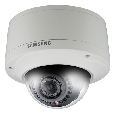 Hanwha Techwin America SNV-7080R IP Dome camera Hanwha Techwin America introduce new network HD megapixel vandal resistant domes with built-in IR LEDs