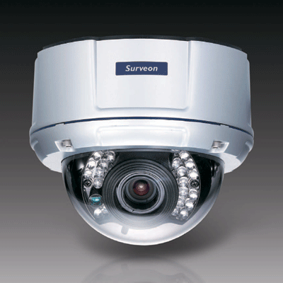 Surveon CAM4260 IP Dome camera Surveon CAM4260 dome camera with IP66 vandal proof protection for outdoor applications