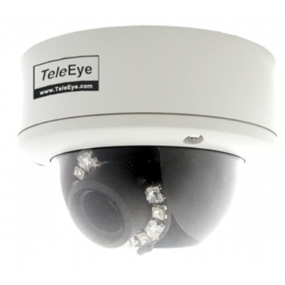 TeleEye DF288 Dome camera TeleEye DF288 outdoor IR dome camera with 540 TVL and auto iris