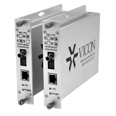 Vicon FMC-TRRM Fibre optics, telemetry receivers, transmitters, transceivers Vicon FMC-TRRM media converter is a low-cost and effective solution for extending video network’s range